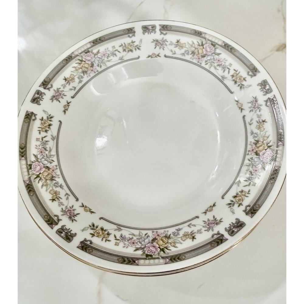 Manchester 4145 Porcelain China With 22K Band Dinnerware Set Of Four Bowls 8”